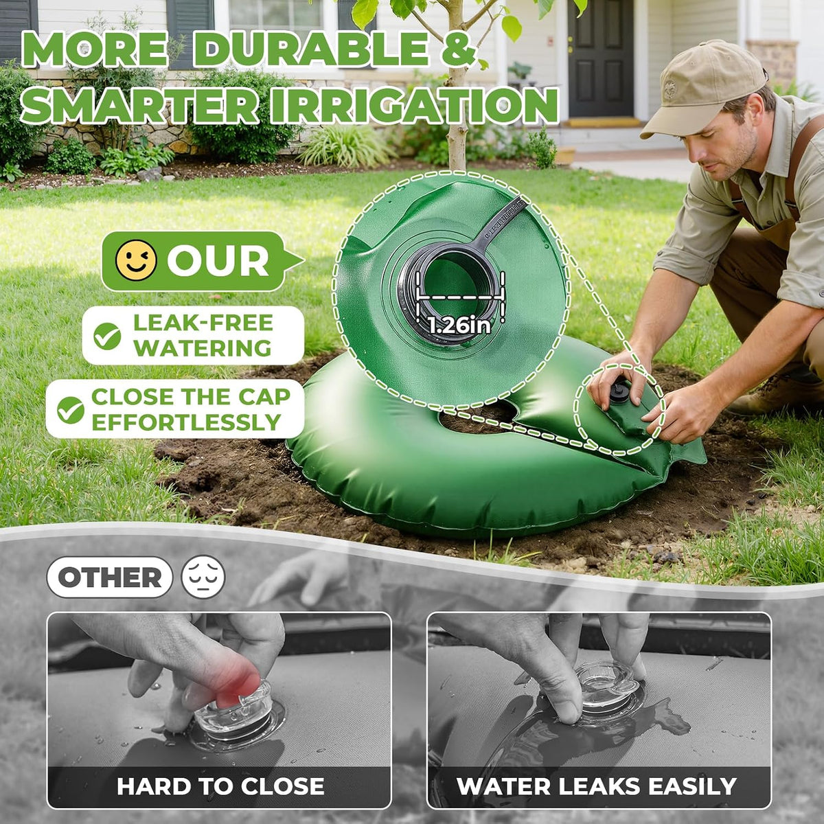 15 Gallon Slow Release Tree Watering Bags, 2 Pack