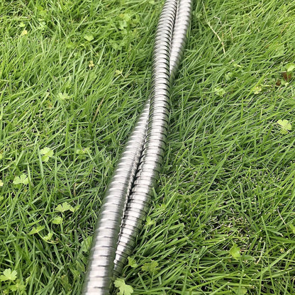 Short Garden Hose, 3/5 Feet Heavy Duty Stainless Steel Water Hose, Flexible Outdoor Garden Hose, Garden Leader Hose Lightweight Leader Hose Extension for Rv, Small Garden, Yard (3 Feet)