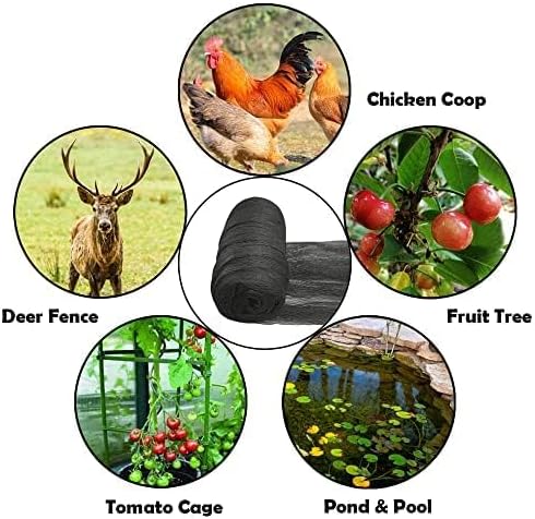 Bird Netting 25x25 Ft, 1/2In Mesh Garden Bird Netting, Fruit Tree Netting