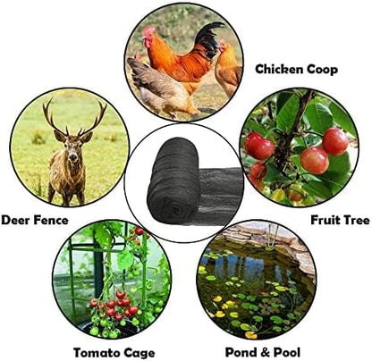 Bird Netting 25x25 Ft, 1/2In Mesh Garden Bird Netting, Fruit Tree Netting