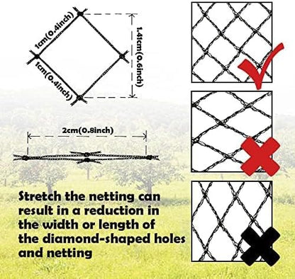 Bird Netting 25x25 Ft, 1/2In Mesh Garden Bird Netting, Fruit Tree Netting