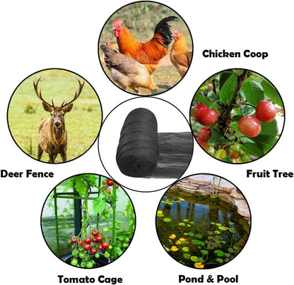 Bird Netting 25x25 Ft, 1/2In Mesh Garden Bird Netting, Fruit Tree Netting