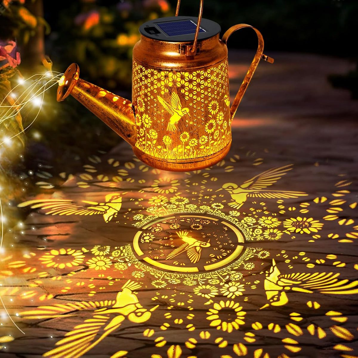 Solar Watering Can with Lights, Birthday Gifts for Mom Women Mother's Day, Outdoor Garden Decor Sunflower Solar Garden Lights for Outdoor Pathway Yard Lawn Patio, Waterproof Gardening Decorations