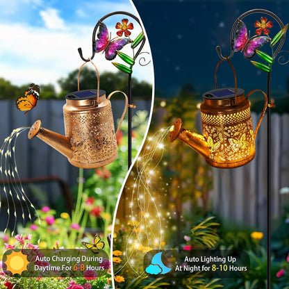 Solar Watering Can with Lights, Birthday Gifts for Mom Women Mother's Day, Outdoor Garden Decor Sunflower Solar Garden Lights for Outdoor Pathway Yard Lawn Patio, Waterproof Gardening Decorations