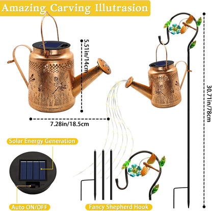 Solar Watering Can with Lights, Birthday Gifts for Mom Women Mother's Day, Outdoor Garden Decor Sunflower Solar Garden Lights for Outdoor Pathway Yard Lawn Patio, Waterproof Gardening Decorations