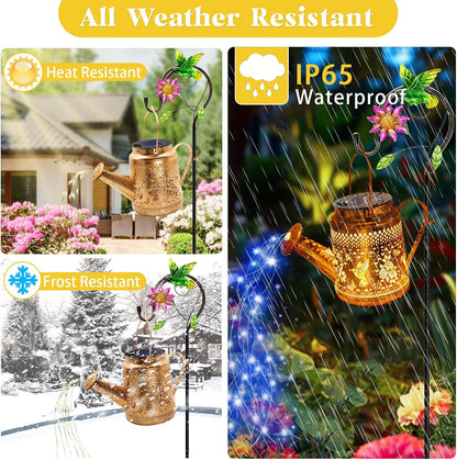 Solar Watering Can with Lights, Birthday Gifts for Mom Women Mother's Day, Outdoor Garden Decor Sunflower Solar Garden Lights for Outdoor Pathway Yard Lawn Patio, Waterproof Gardening Decorations