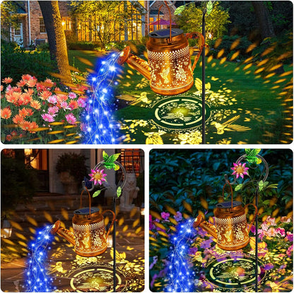 Solar Watering Can with Lights, Birthday Gifts for Mom Women Mother's Day, Outdoor Garden Decor Sunflower Solar Garden Lights for Outdoor Pathway Yard Lawn Patio, Waterproof Gardening Decorations