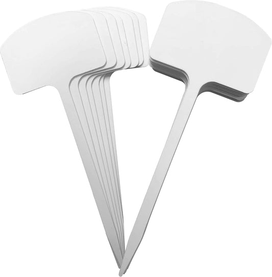 Durable Extra Thick T-Style Plastic Plant Labels Nursery Garden Labels Pot Plant Marker Garden Stake Tags - 20 pcs (8 in x 2.6 in)