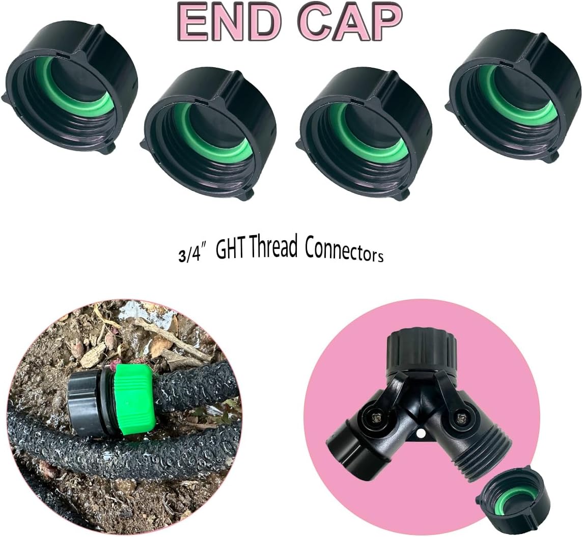 é Fittings for 1/2" Soaker Hose and Garden Hose, Repair Fitting Kit include Female Connector& Male Connector & Straight Connector&Two-way Valve Connectors(1/2 fittings kit).