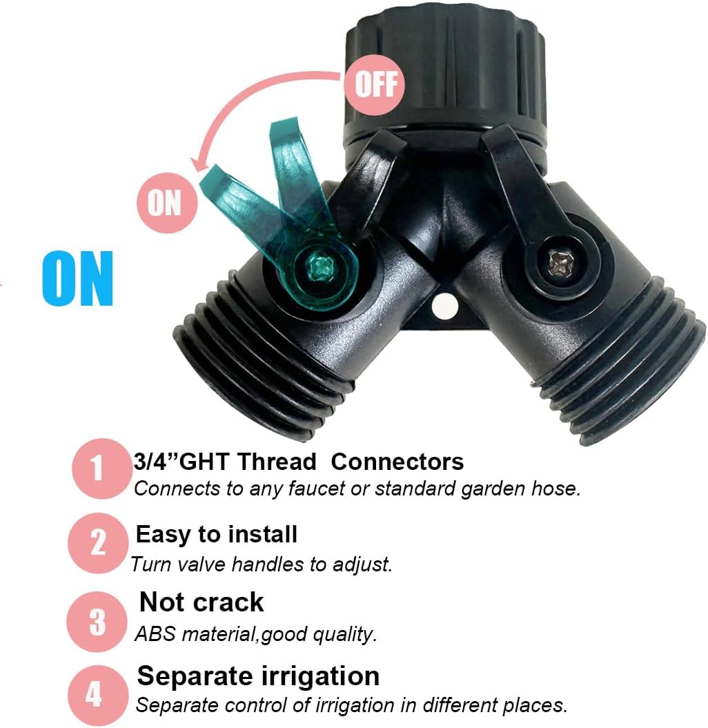 é Fittings for 1/2" Soaker Hose and Garden Hose, Repair Fitting Kit include Female Connector& Male Connector & Straight Connector&Two-way Valve Connectors(1/2 fittings kit).