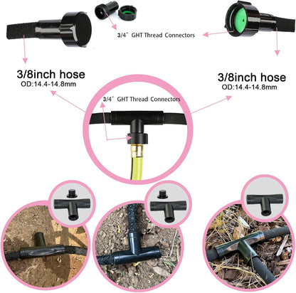 é Fittings for 1/2" Soaker Hose and Garden Hose, Repair Fitting Kit include Female Connector& Male Connector & Straight Connector&Two-way Valve Connectors(1/2 fittings kit).