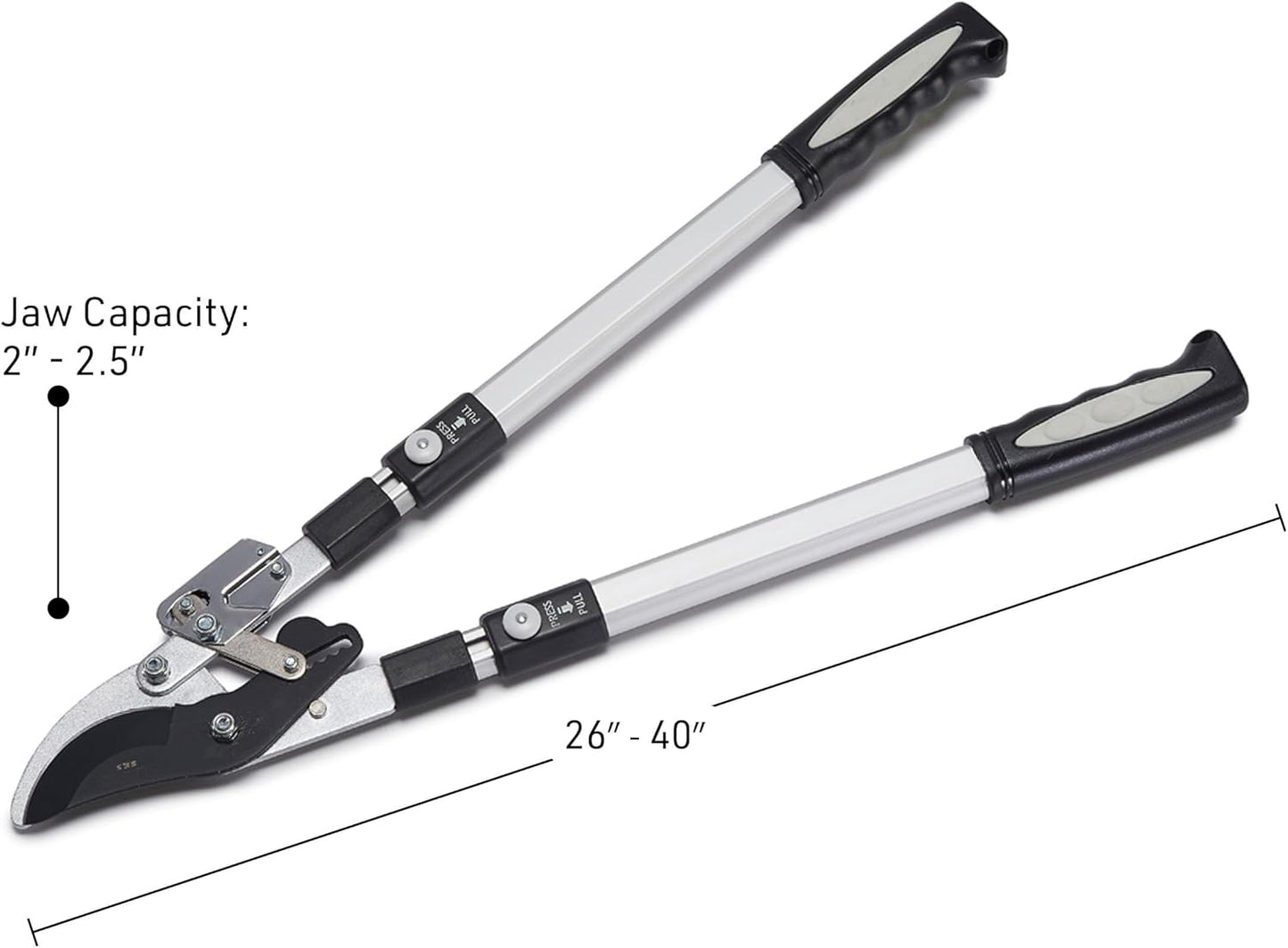 Tree Trimmer Loppers with 26" - 40" Long Handles