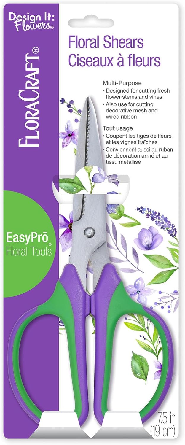 Floral Shears 7.5 Inch Purple