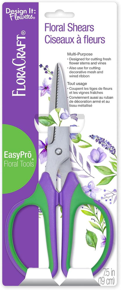 Floral Shears 7.5 Inch Purple