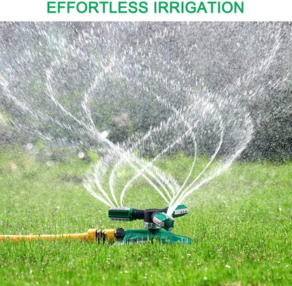 Lawn Sprinkler - Automatic 360 Degree Rotation Irrigation System for Large Area Coverage - Garden Water Sprinkler for Yard, Lawn, Kids (Deep Green, 1 Pack)