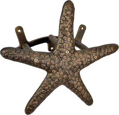 Sun Face Garden Hose Holder, 12 Inch Diameter Verdigris Green Cast Iron