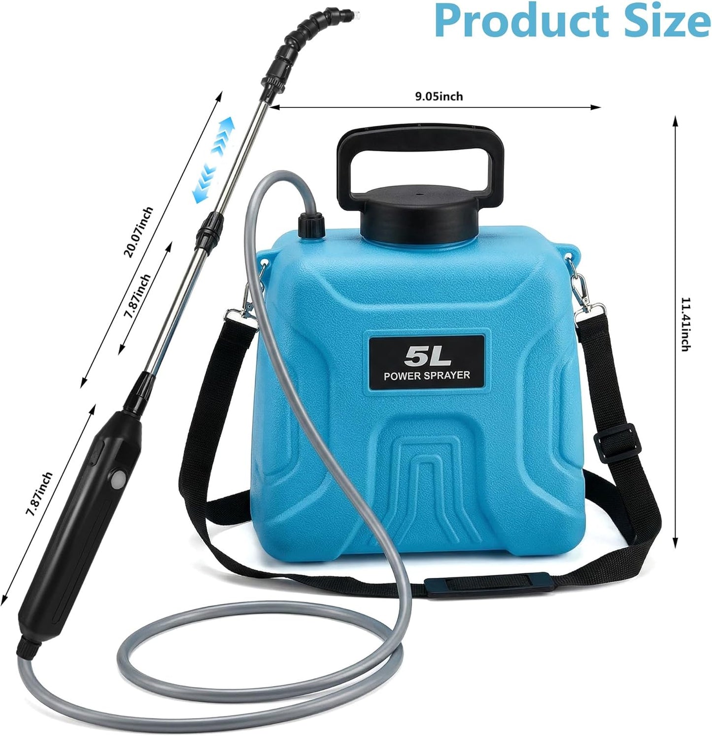 High Reach Plant Waterer with Spray Can Electric Water Sprayer