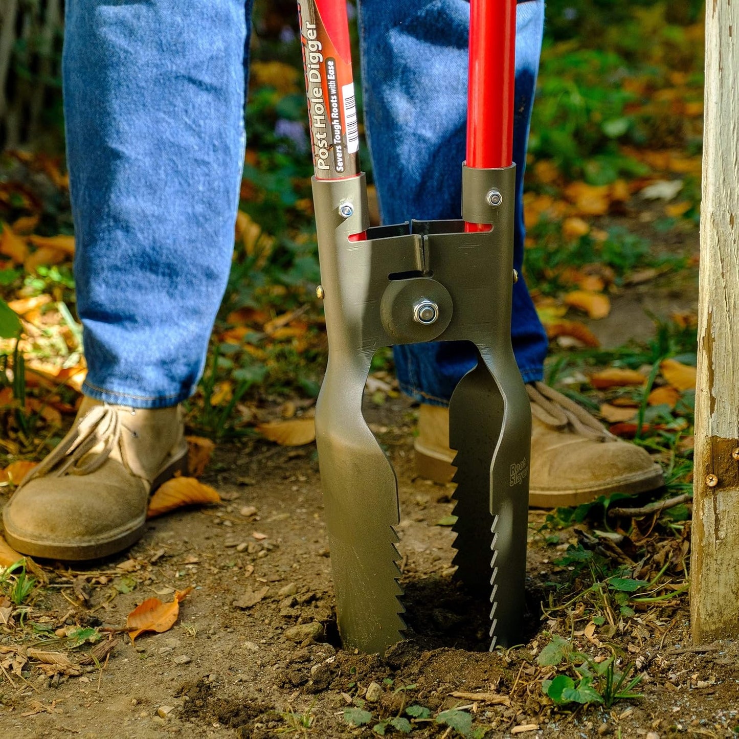 Root Slayer 23011 XL Caprock Garden Spade/Digger, Red