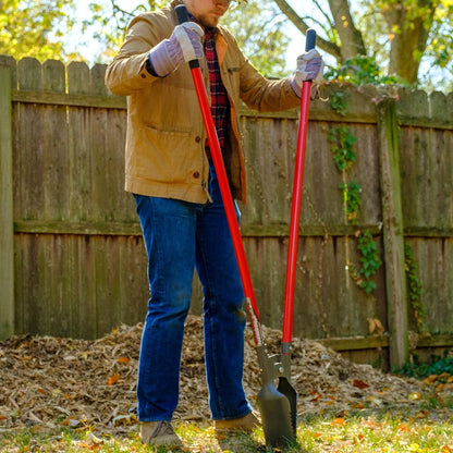 Root Slayer 23011 XL Caprock Garden Spade/Digger, Red