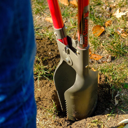 Root Slayer 23011 XL Caprock Garden Spade/Digger, Red