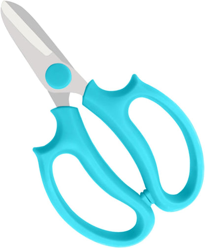 Flower Scissors - 4 Pcs Stainless Steel Flower Shears, Garden Plant Floral Shears for Fresh Flowers Stems (Blue, Green, Pink, Violet)