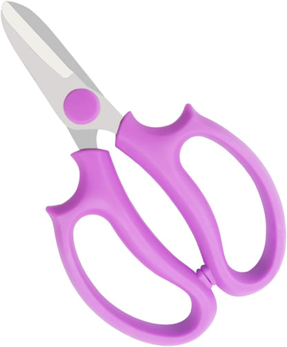 Flower Scissors - 4 Pcs Stainless Steel Flower Shears, Garden Plant Floral Shears for Fresh Flowers Stems (Blue, Green, Pink, Violet)