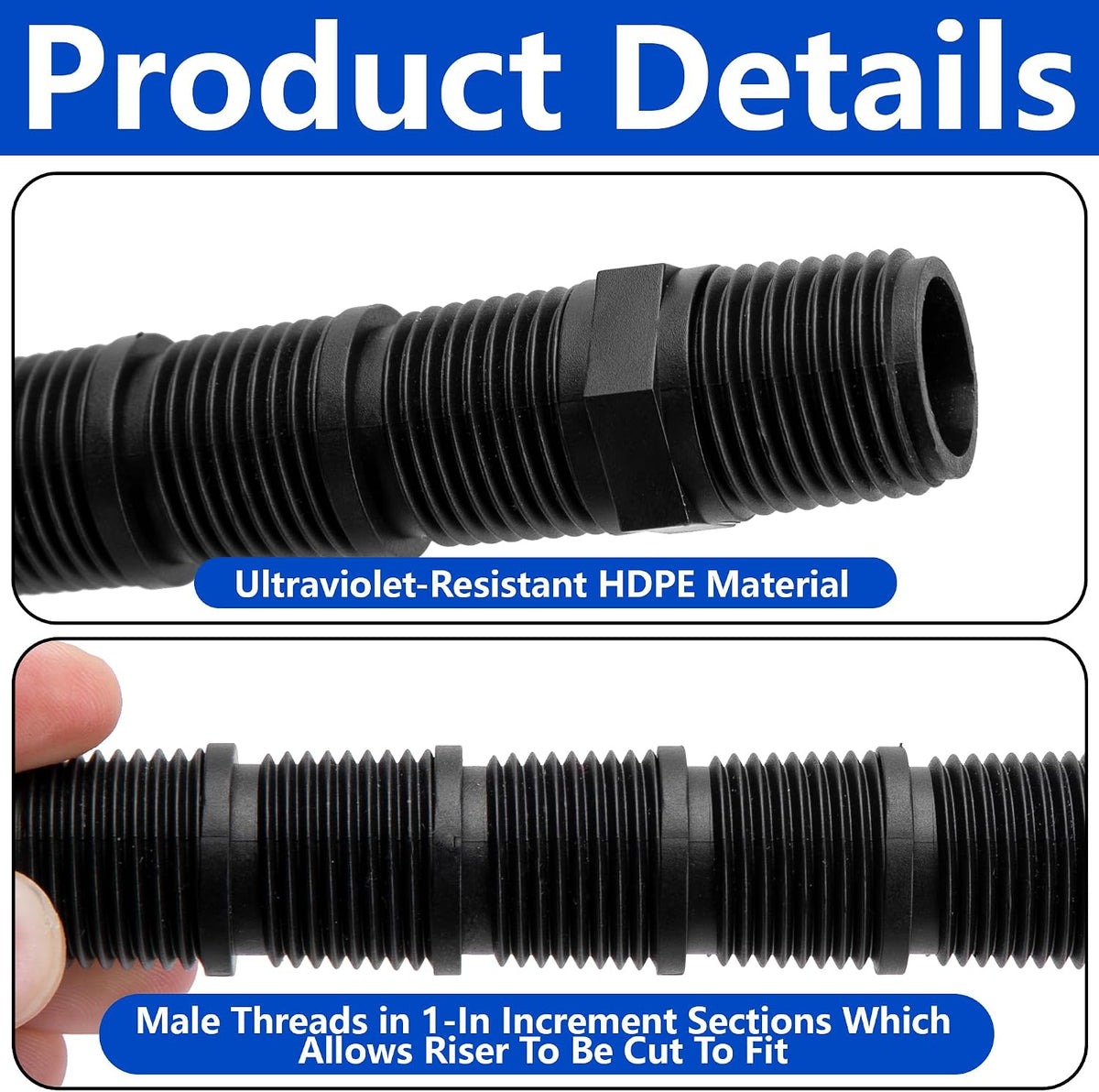 30 Pcs Cut-Off Sprinkler Rise, Cuttable Sprinkler Extension Riser