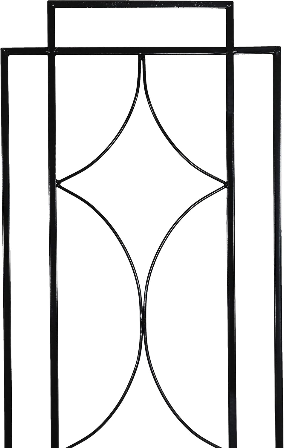 Sunnydaze 48" Black Metal Garden Trellis for Climbing Plants, 2-Pack