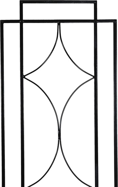 Sunnydaze 48" Black Metal Garden Trellis for Climbing Plants, 2-Pack