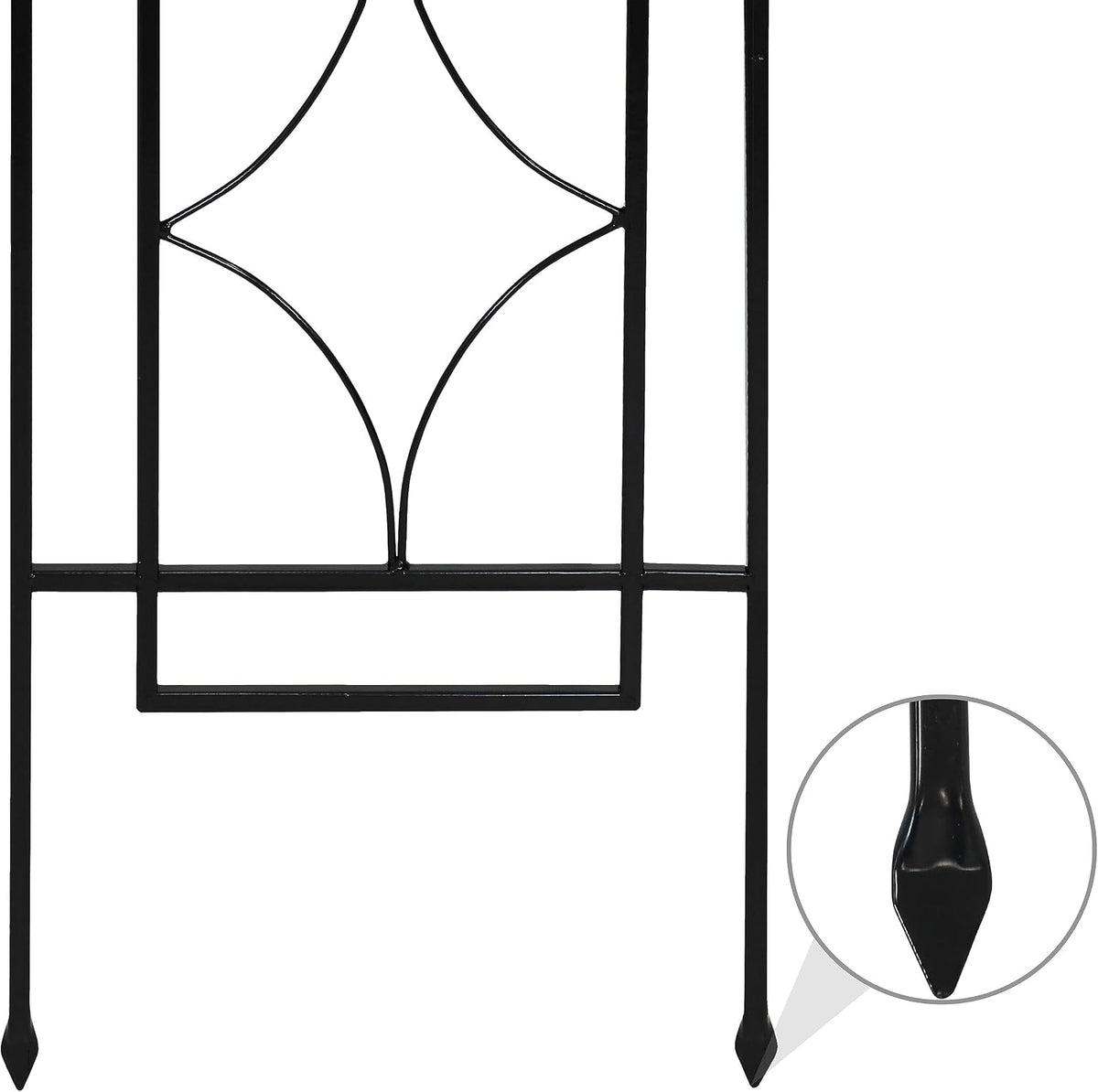Sunnydaze 48" Black Metal Garden Trellis for Climbing Plants, 2-Pack