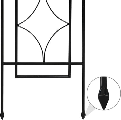 Sunnydaze 48" Black Metal Garden Trellis for Climbing Plants, 2-Pack