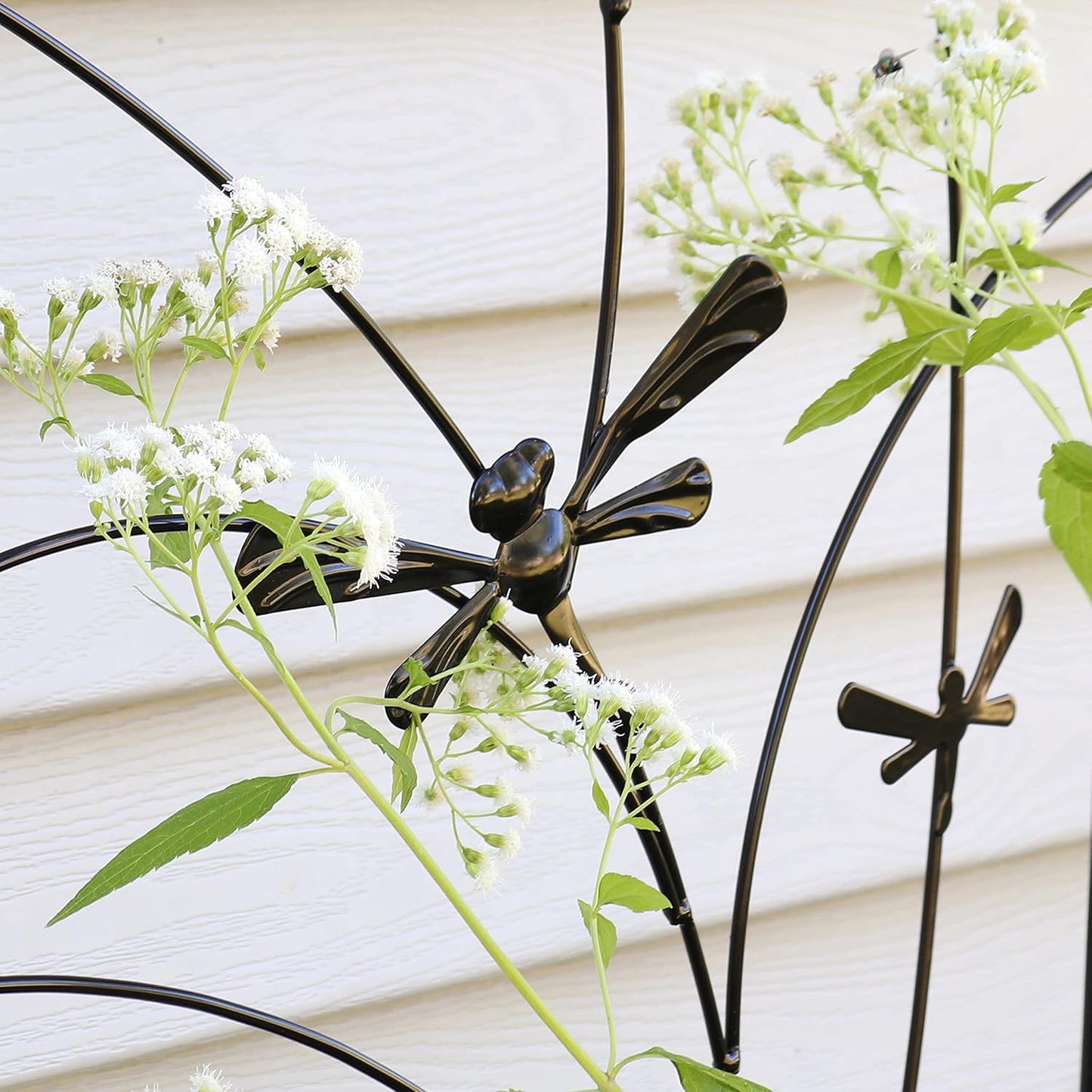Sunnydaze 48" Black Metal Garden Trellis for Climbing Plants, 2-Pack