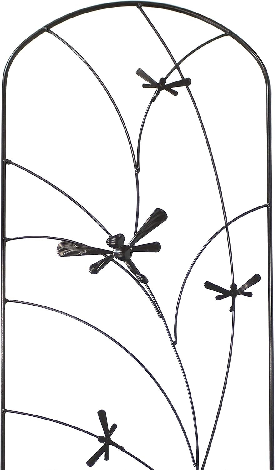 Sunnydaze 48" Black Metal Garden Trellis for Climbing Plants, 2-Pack