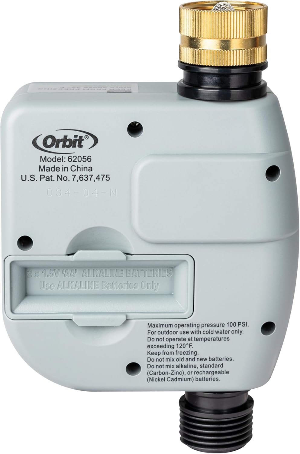 One Outlet Single-Dial Hose Faucet Timer - Easy Programmable - For Garden Watering System - LCD Hose Timer with Adjustable Watering Schedule - 62056