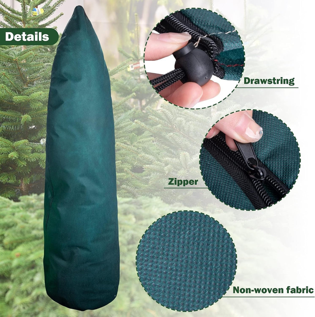 Zip A Tree Plant Cover Freeze Protection, Winter Plant Protector Bag