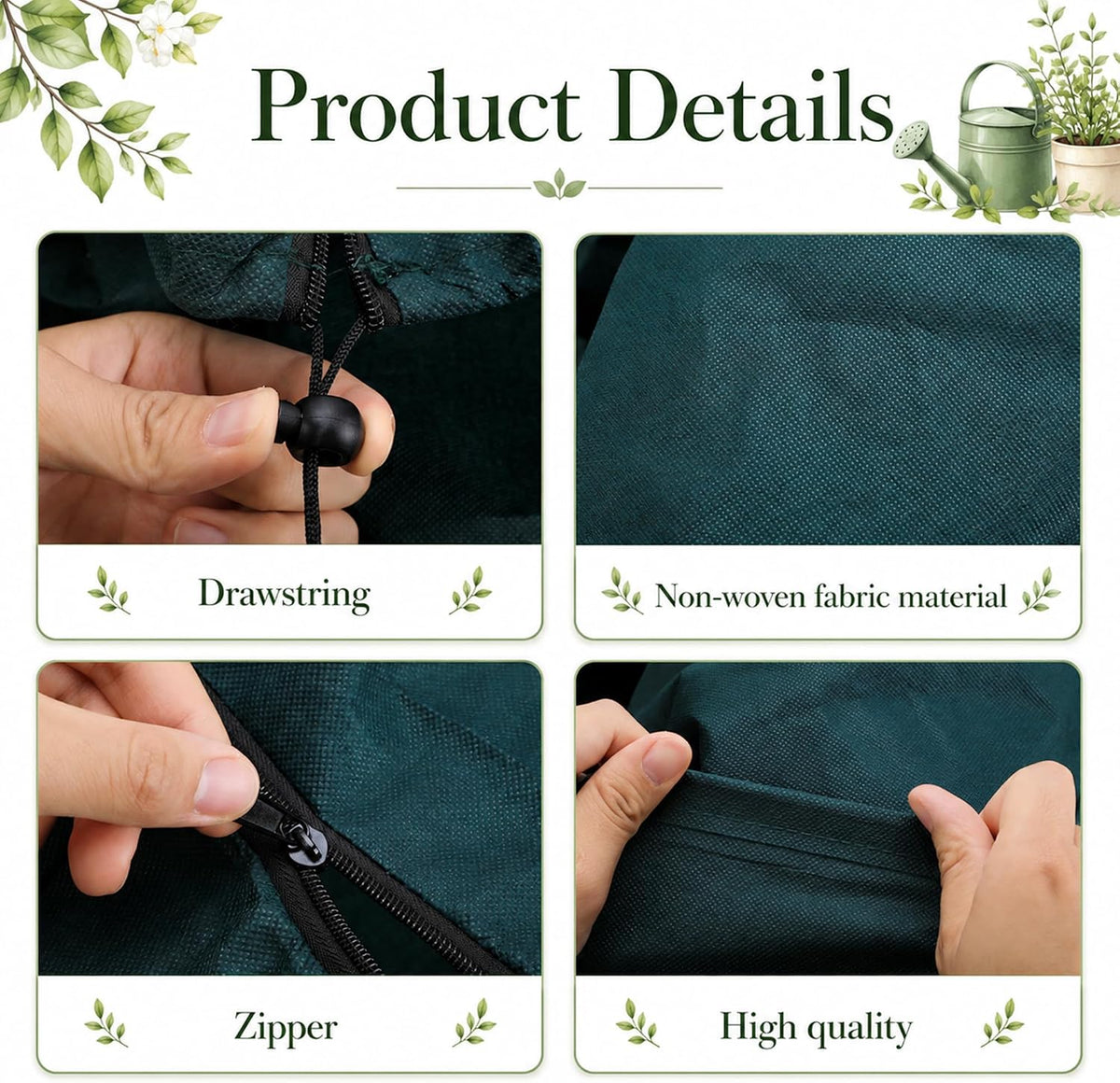 Zip A Tree Plant Cover Freeze Protection, Winter Plant Protector Bag