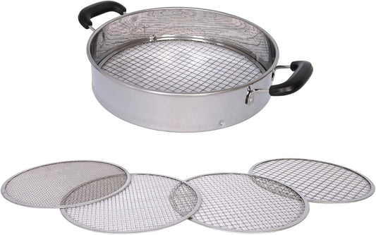 Multi-Purpose Soil Sifter with Handle | Includes 4 Changeable Screens | Ideal for Soil, Rock, Compost, and Debris Sifting
