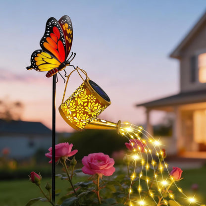 Solar Garden Lights Outdoor Decor, Cat Watering Can Lights for Yard, 1 Pack