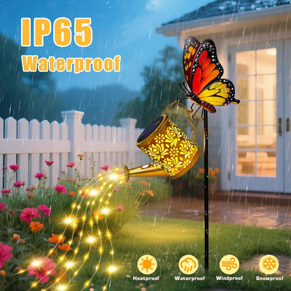 Solar Garden Lights Outdoor Decor, Cat Watering Can Lights for Yard, 1 Pack