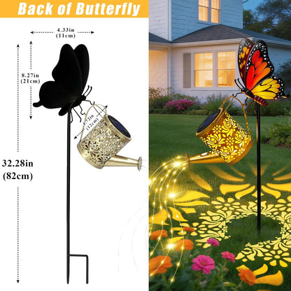 Solar Garden Lights Outdoor Decor, Cat Watering Can Lights for Yard, 1 Pack