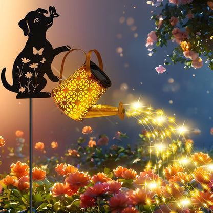 Solar Garden Lights Outdoor Decor, Cat Watering Can Lights for Yard, 1 Pack