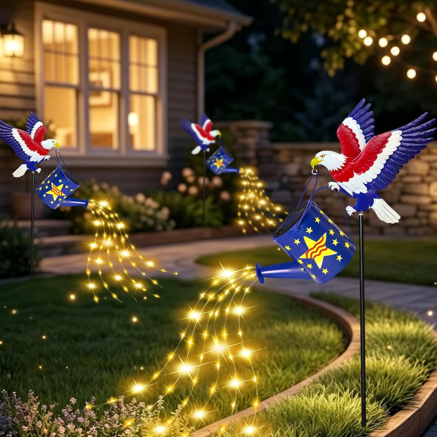 Solar Garden Lights Outdoor Decor, Cat Watering Can Lights for Yard, 1 Pack