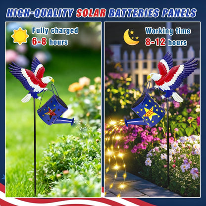 Solar Garden Lights Outdoor Decor, Cat Watering Can Lights for Yard, 1 Pack