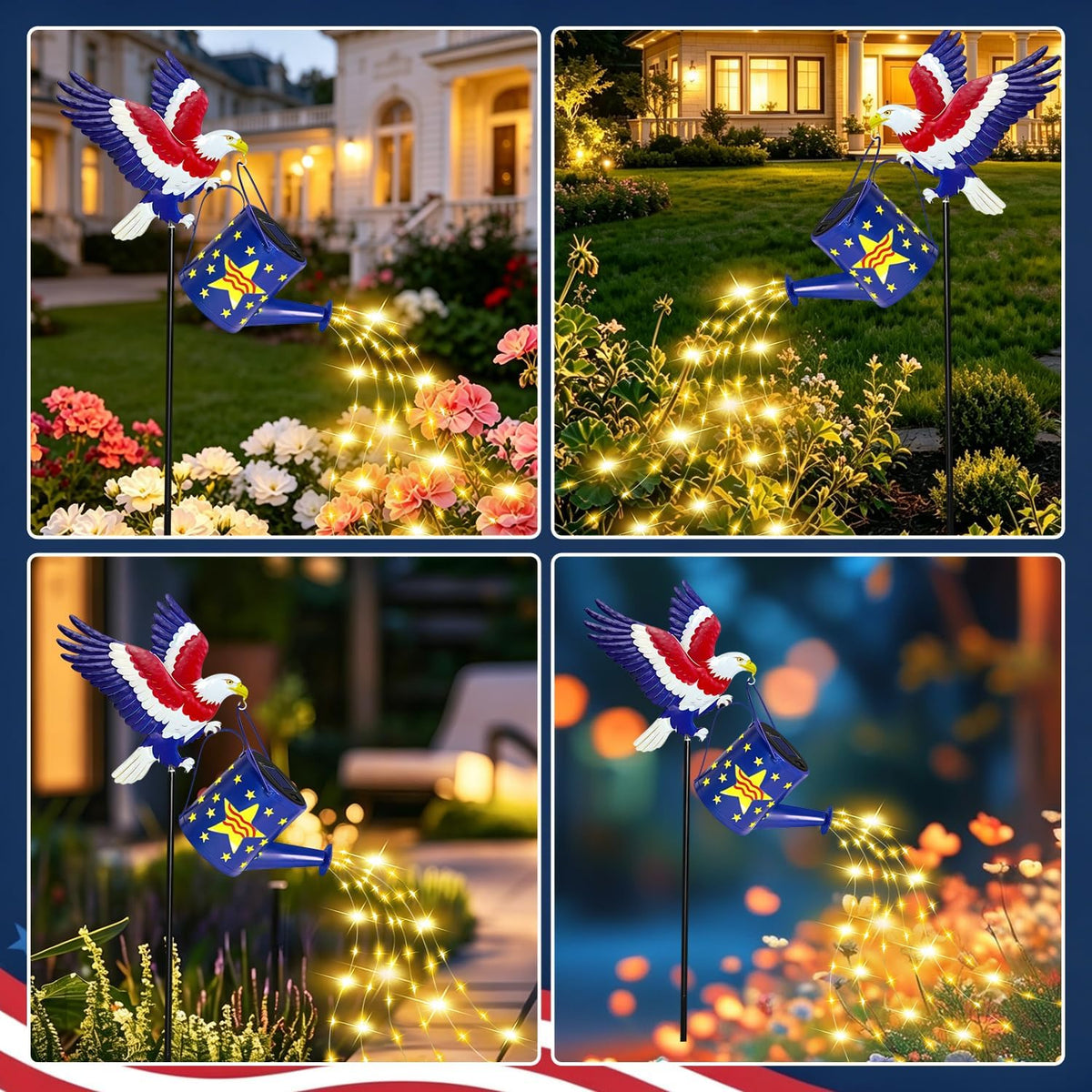 Solar Garden Lights Outdoor Decor, Cat Watering Can Lights for Yard, 1 Pack