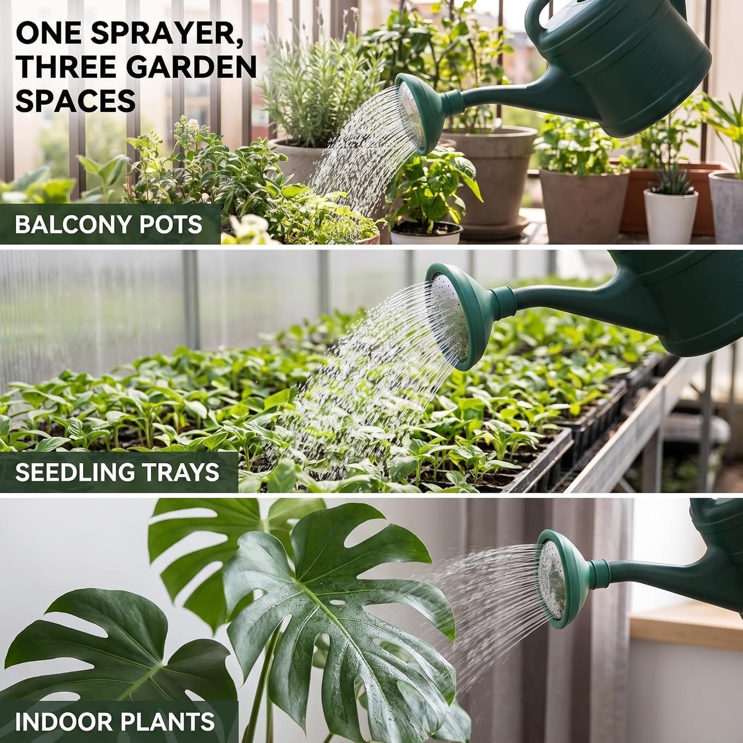 Green Garden Watering Can Sprinkler Head, Universal Rose Head Water Sprinkler Sprayer Fit All Can Rose Spout Cover Nozzle Replacement Garden Watering Tool, Equipment