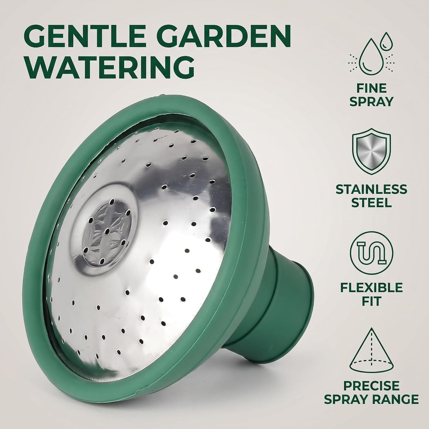Green Garden Watering Can Sprinkler Head, Universal Rose Head Water Sprinkler Sprayer Fit All Can Rose Spout Cover Nozzle Replacement Garden Watering Tool, Equipment