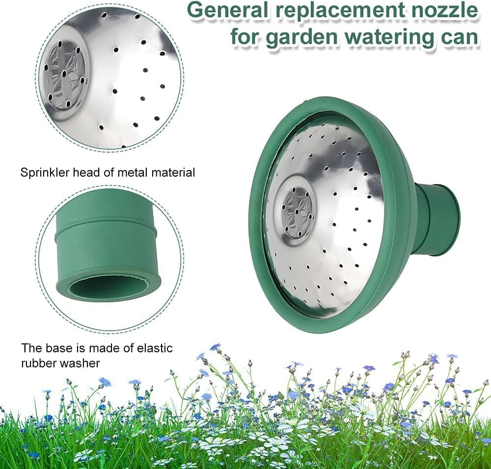 Green Garden Watering Can Sprinkler Head, Universal Rose Head Water Sprinkler Sprayer Fit All Can Rose Spout Cover Nozzle Replacement Garden Watering Tool, Equipment