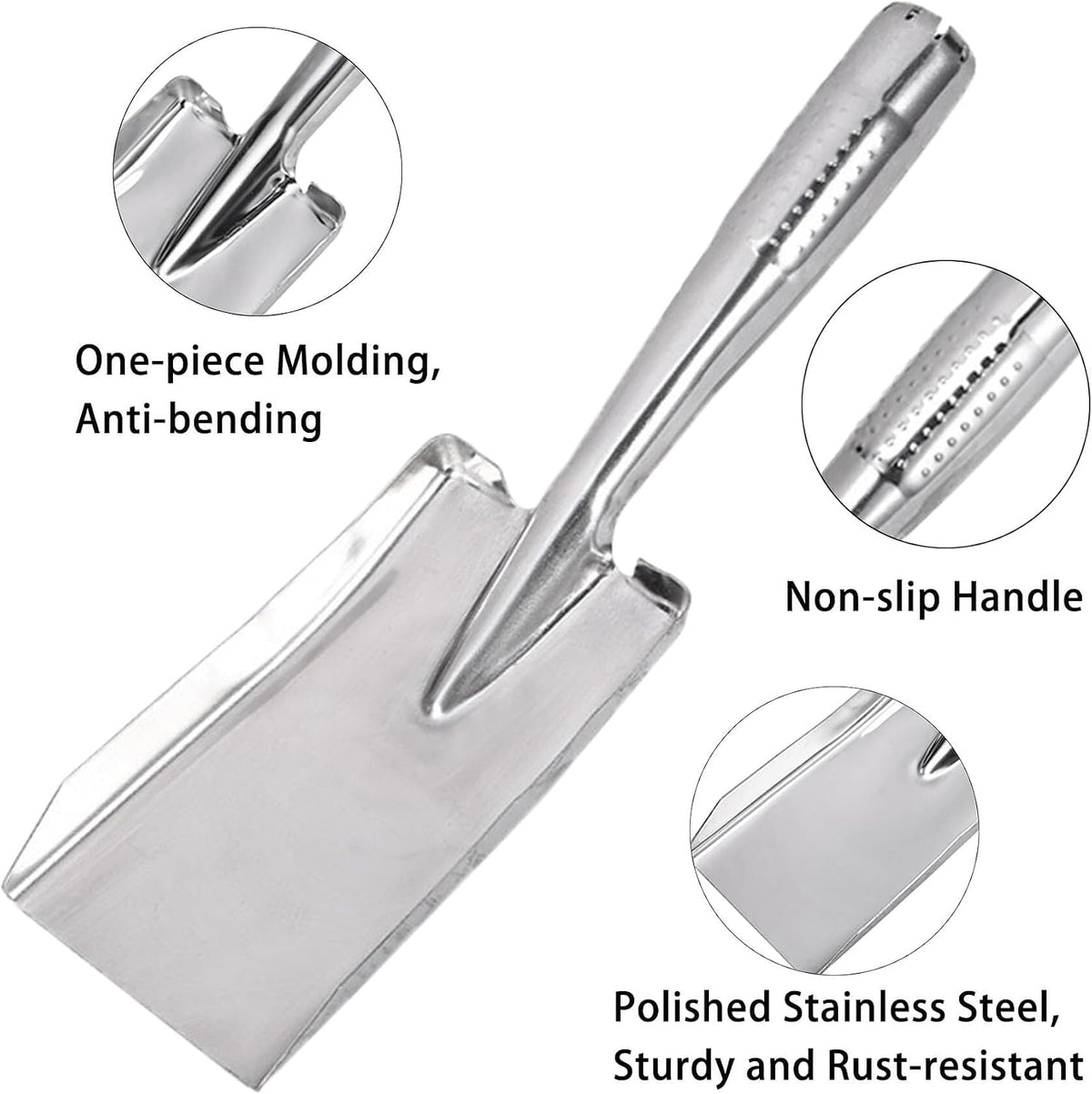 Trowel Heavy Duty Gardening Hand Trowel Garden Trowel with Rubberized Handle for Soil Planting Digging Transplanting
