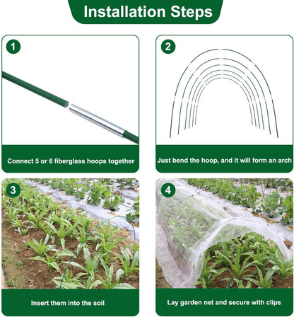 Garden Netting Kit for Raised Beds, 10x33ft Ultra Fine Mesh Netting