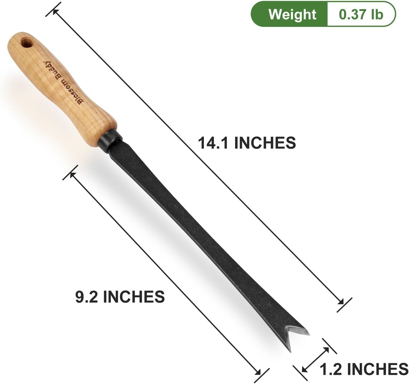 Professional Stainless Steel Dandelion Weeding Tool with Wooden Handle, Garden Root Remover for Lawn and Garden Maintenance